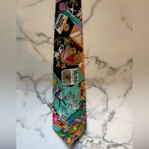 Nicole Miller 100% Silk Tie - 1991 - Beer Tie